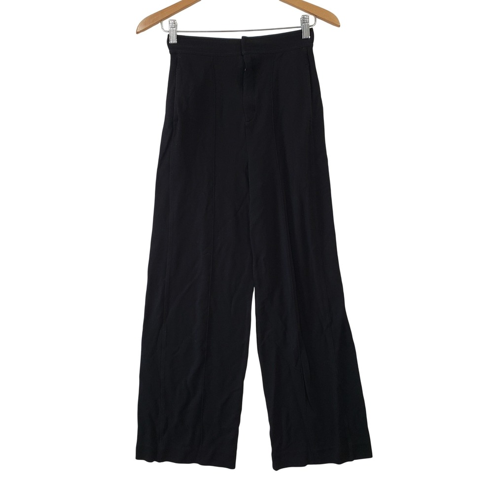 Rag & Bone Wide Leg Pants Womens Small Black Pintuck High Rise Trouser‎ Capsule